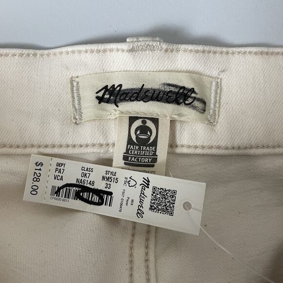 Madewell The '90s Straight Jean Vintage Canvas Size 33 NM515 Stretch High Rise - Picture 5 of 13